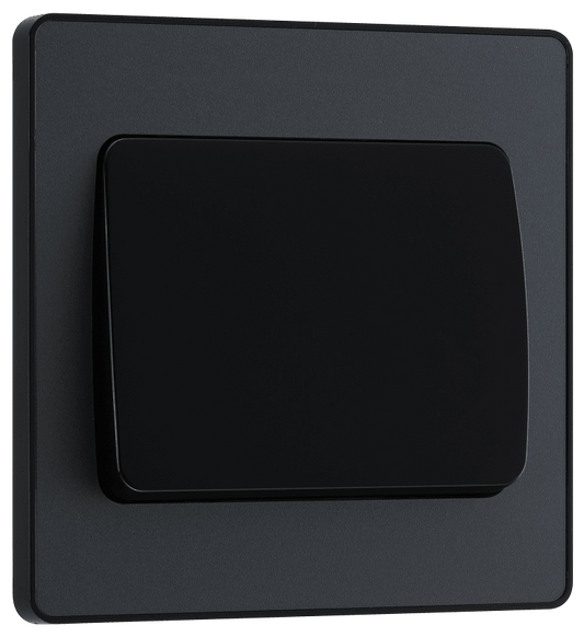 BG Evolve Matt Grey Single, 2 way switch, wide rocker - PCDMG12WB-01