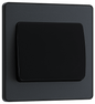 BG Evolve Matt Grey Single, 2 way switch, wide rocker - PCDMG12WB-01
