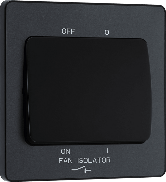 BG Evolve Matt Grey Triple pole fan isolator - PCDMG15B-01