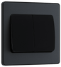 BG Evolve Matt Grey Double, 2 way switch, wide rocker - PCDMG42WB-01