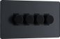 BG Evolve Matt Grey Quadruple, 2 way push 200W - PCDMG84B-01