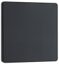 BG Evolve Matt Grey Single, blank plate - PCDMG94B-01