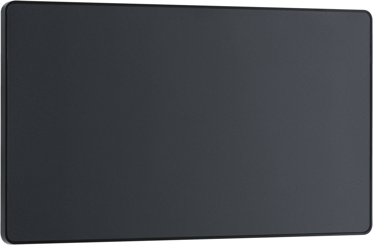 BG Evolve Matt Grey Double, blank plate - PCDMG95B-01