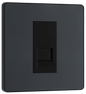 BG Evolve Matt Grey Single, telephone socket, master - PCDMGBTM1B-01