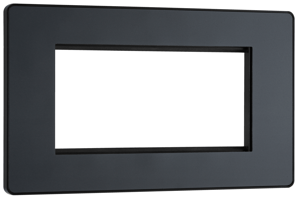 BG Evolve Matt Grey 4 module - rectangular - PCDMGEMR4B-01