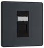 BG Evolve Matt Grey Single, RJ45 telephone socket - PCDMGRJ451B-01