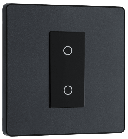 BG Evolve Matt Grey Single, 2 way touch, 200W, secondary - PCDMGTDS1B-01