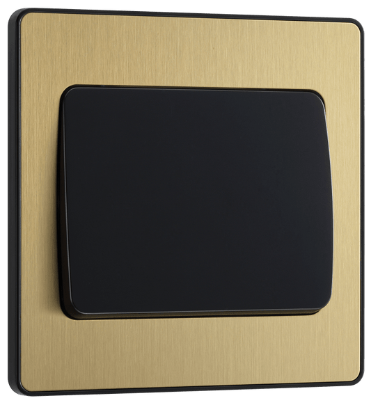 BG Evolve Satin Brass Single, 2 way switch, wide rocker - PCDSB12WB-01