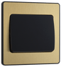 BG Evolve Satin Brass Single, 2 way switch, wide rocker - PCDSB12WB-01