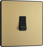 BG Evolve Satin Brass Single, bell push switch - PCDSB14B-01