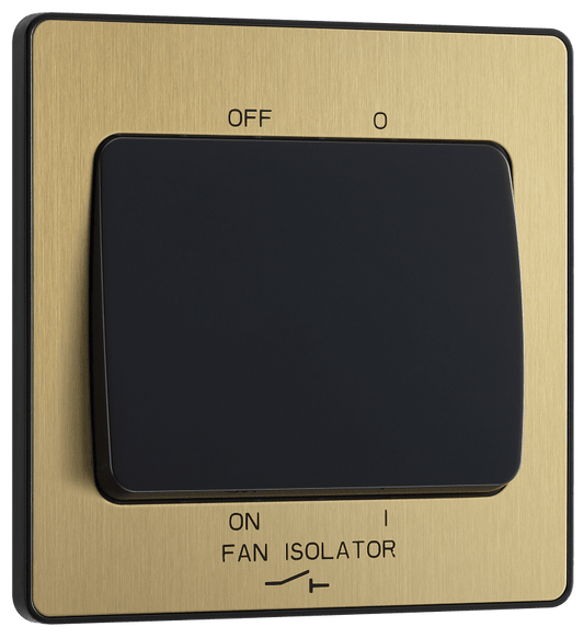 BG Evolve Satin Brass Triple pole fan isolator - PCDSB15B-01
