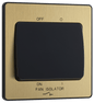 BG Evolve Satin Brass Triple pole fan isolator - PCDSB15B-01