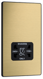 BG Evolve Satin Brass 115/240V dual voltage shaver socket - PCDSB20B-01