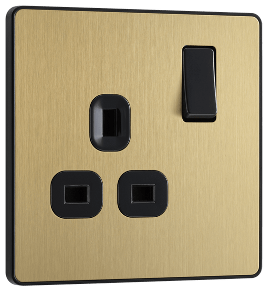 BG Evolve Satin Brass Single, switched, single pole - PCDSB21B-01
