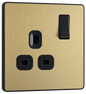 BG Evolve Satin Brass Single, switched, single pole - PCDSB21B-01