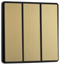 BG Evolve Satin Brass Triple, 2 way switch, edge rocker - PCDSB43EB-01