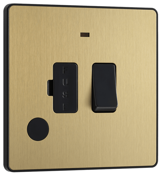 BG Evolve Satin Brass Switched and fused with indicator - PCDSB52B-01