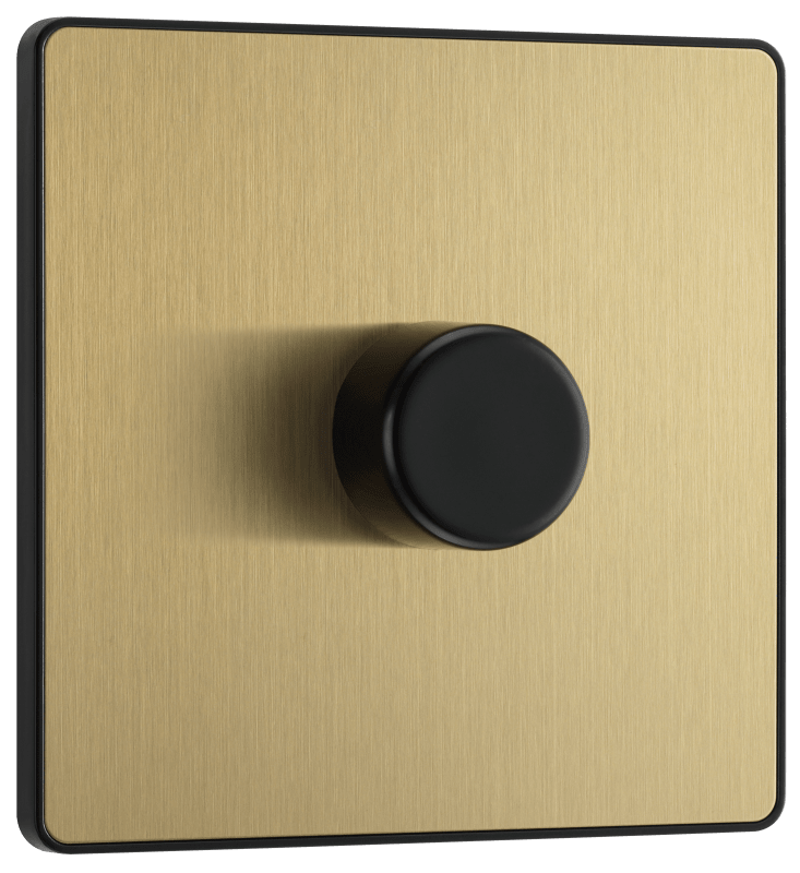 BG Evolve Satin Brass Single, 2 way push 200W - PCDSB81B-01