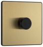 BG Evolve Satin Brass Single, 2 way push 200W - PCDSB81B-01