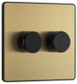 BG Evolve Satin Brass Double, 2 way push 200W - PCDSB82B-01