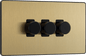 BG Evolve Satin Brass Triple, 2 way push 200W - PCDSB83B-01