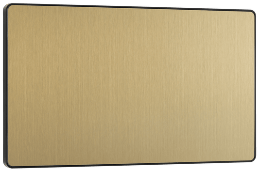 BG Evolve Satin Brass Double, blank plate - PCDSB95B-01