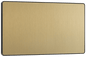 BG Evolve Satin Brass Double, blank plate - PCDSB95B-01