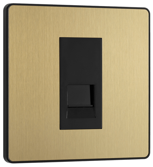 BG Evolve Satin Brass Single, telephone socket, master - PCDSBBTM1B-01