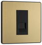 BG Evolve Satin Brass Single, telephone socket, secondary - PCDSBBTS1B-01