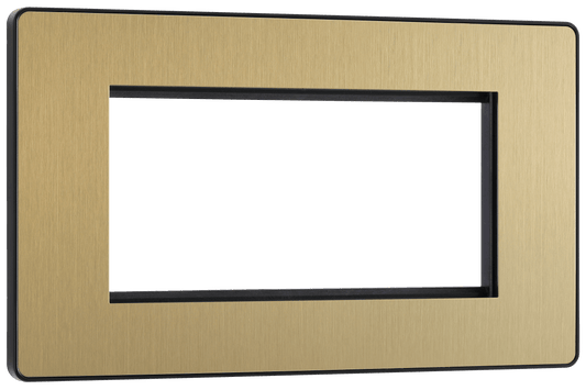 BG Evolve Satin Brass 4 module - rectangular - PCDSBEMR4B-01