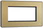 BG Evolve Satin Brass 4 module - rectangular - PCDSBEMR4B-01