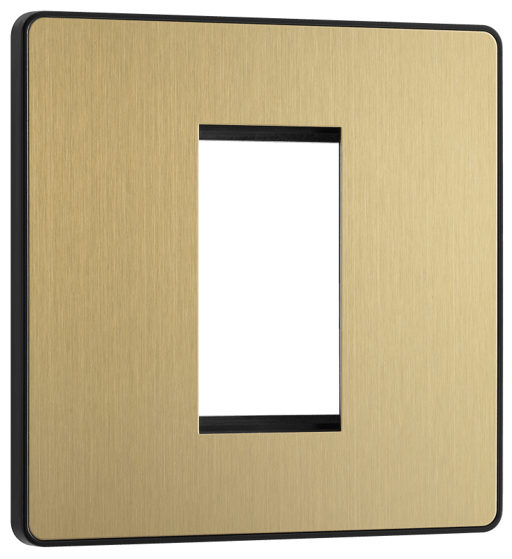 BG Evolve Satin Brass 1 module - square - PCDSBEMS1B-01