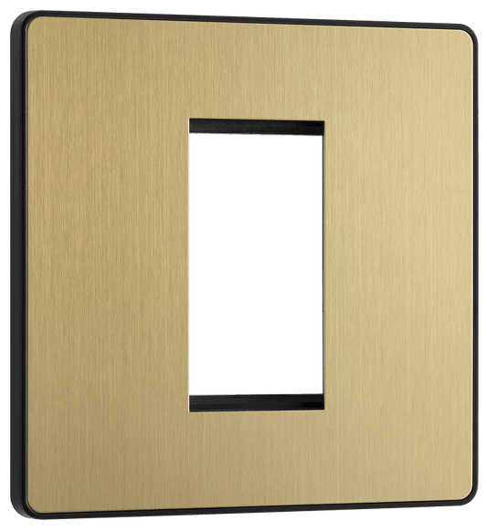 BG Evolve Satin Brass 1 module - square - PCDSBEMS1B-01