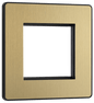 BG Evolve Satin Brass 2 module - square - PCDSBEMS2B-01