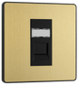 BG Evolve Satin Brass Single, RJ45 telephone socket - PCDSBRJ451B-01
