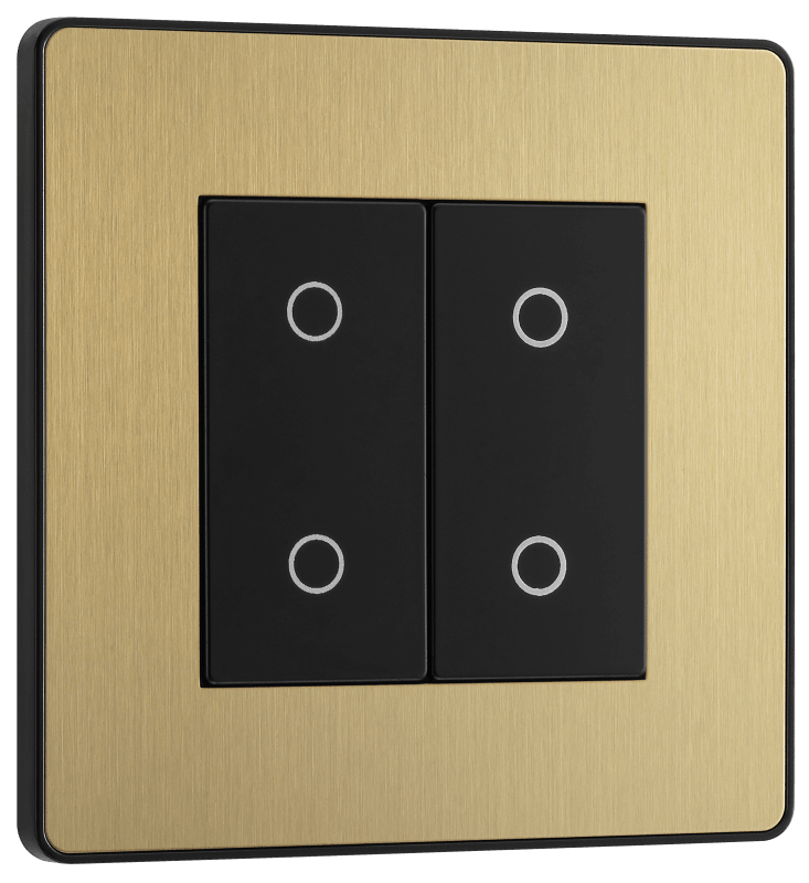 BG Evolve Satin Brass Double, 2 way touch, 200W, secondary - PCDSBTDS2B-01