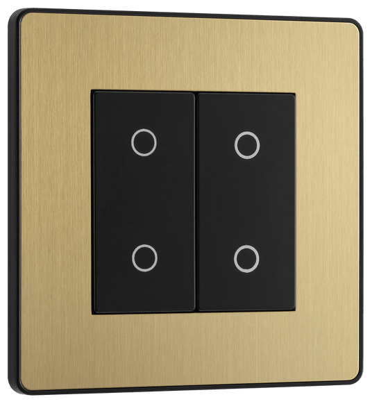 BG Evolve Satin Brass Double, 2 way touch, 200W, secondary - PCDSBTDS2B-01