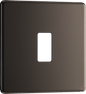 BG Nexus Screwless Flatplate Black Nickel 1 module, square - RFBN1-01
