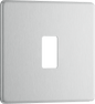 BG Nexus Screwless Flatplate Brushed Steel 1 module, square - RFBS1-01