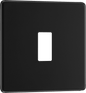 BG Nexus Screwless Flatplate Matt Black 1 module - square - RFFB1-01