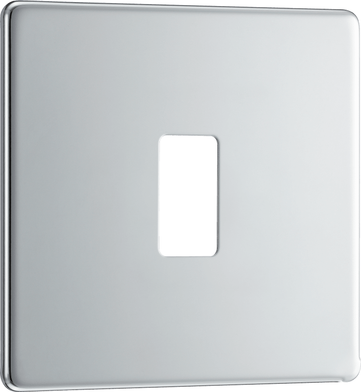 BG Nexus Screwless Flatplate Polished Chrome 1 module, square - RFPC1-01