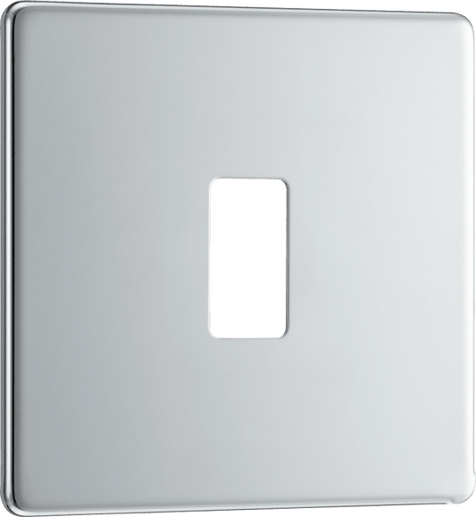 BG Nexus Screwless Flatplate Polished Chrome 1 module, square - RFPC1-01
