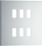 BG Nexus Screwless Flatplate Polished Chrome 6 module, square - RFPC6-01