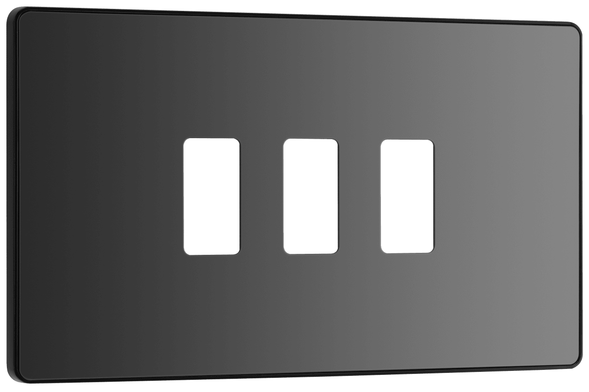 BG Evolve Black Chrome 3 module, rectangular - RPCDBC3B-01