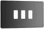 BG Evolve Black Chrome 3 module, rectangular - RPCDBC3B-01