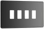 BG Evolve Black Chrome 4 module, rectangular - RPCDBC4B-01