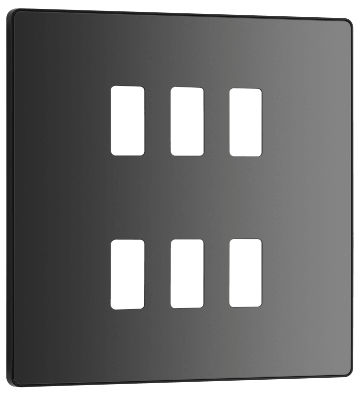 BG Evolve Black Chrome 6 module, square - RPCDBC6B-01