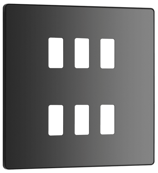 BG Evolve Black Chrome 6 module, square - RPCDBC6B-01