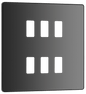 BG Evolve Black Chrome 6 module, square - RPCDBC6B-01