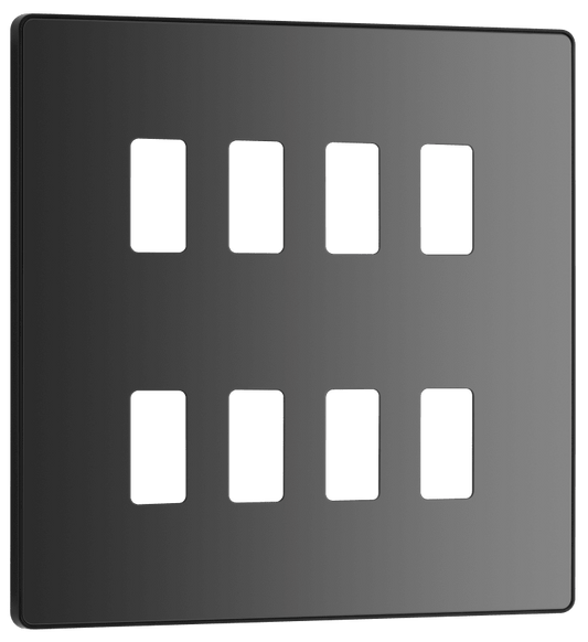 BG Evolve Black Chrome 8 module, square - RPCDBC8B-01